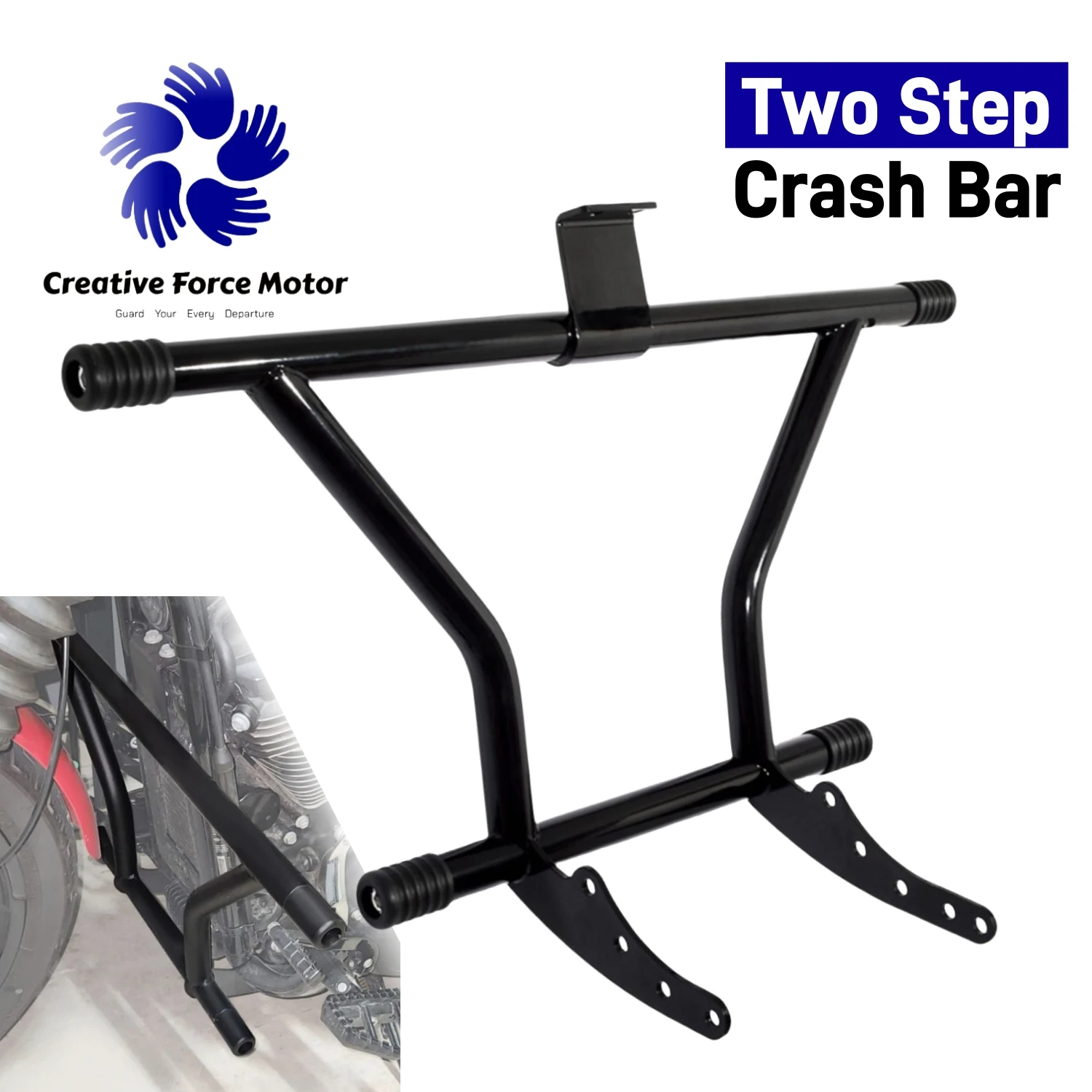 

2018-2024 Front Crash Bar Motorcycle Mid Control Engine Guard For Harley Softail FXST Breakout 114 Fat Bob FXFBS Low Rider FXBBS