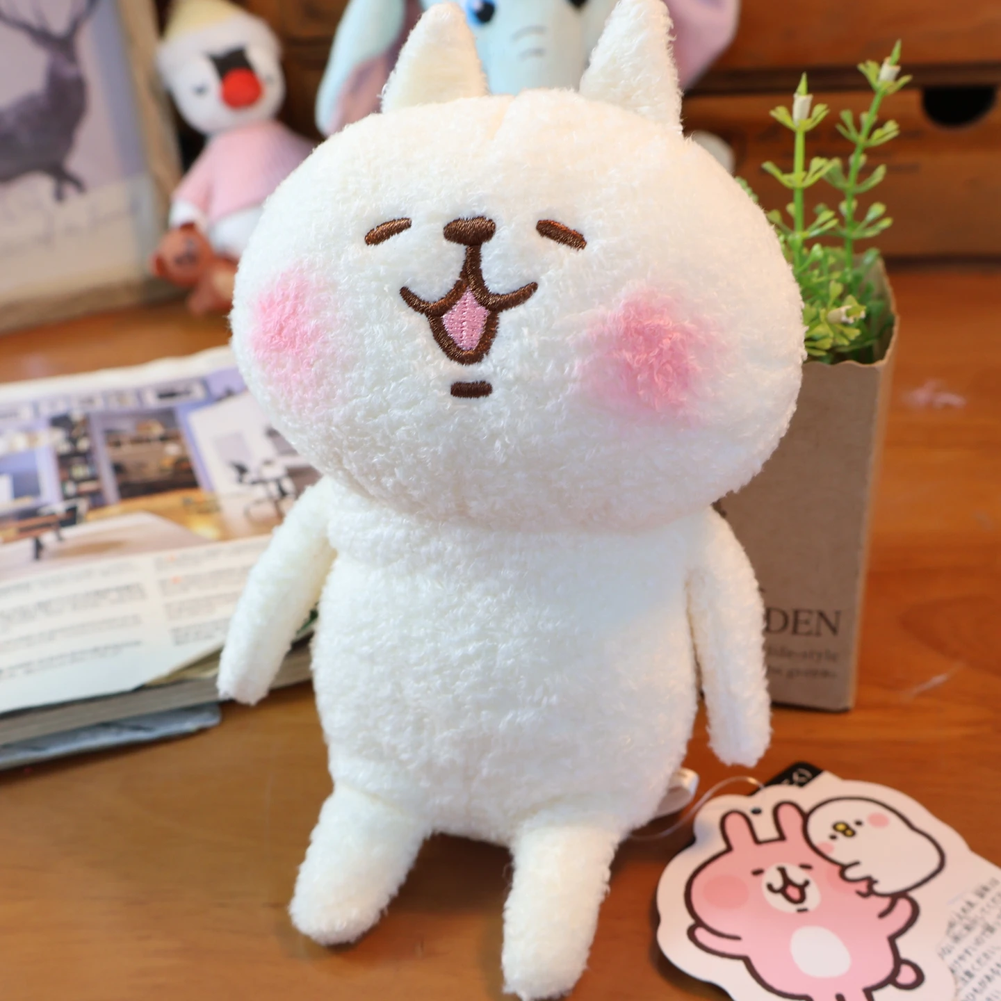 

Small animals rabbit cat sitting plush doll ornaments gifts