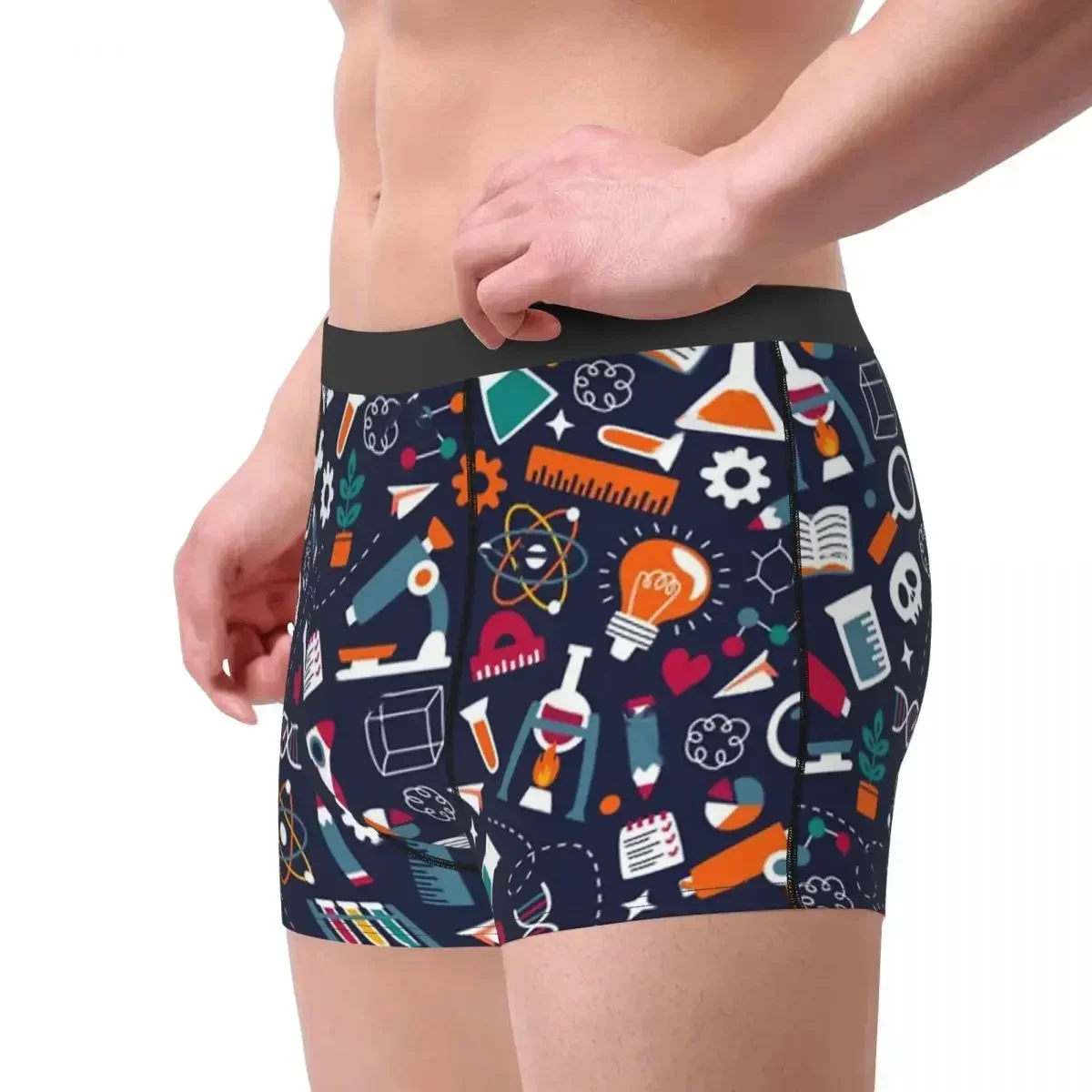 Novelty Boxer Shorts Panties Man Science Stuff Underwear Chemistry Chemical Breathable Underpants for Male Plus Size