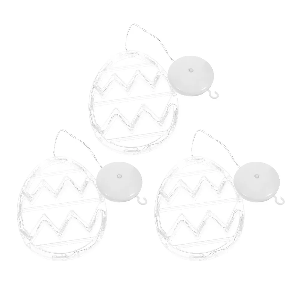 

3Pcs Suction Cup Easter Egg Lamp Lightweight Deform-Resistant Plastic Easter Window Light for Doors Cabinets Showcase Party