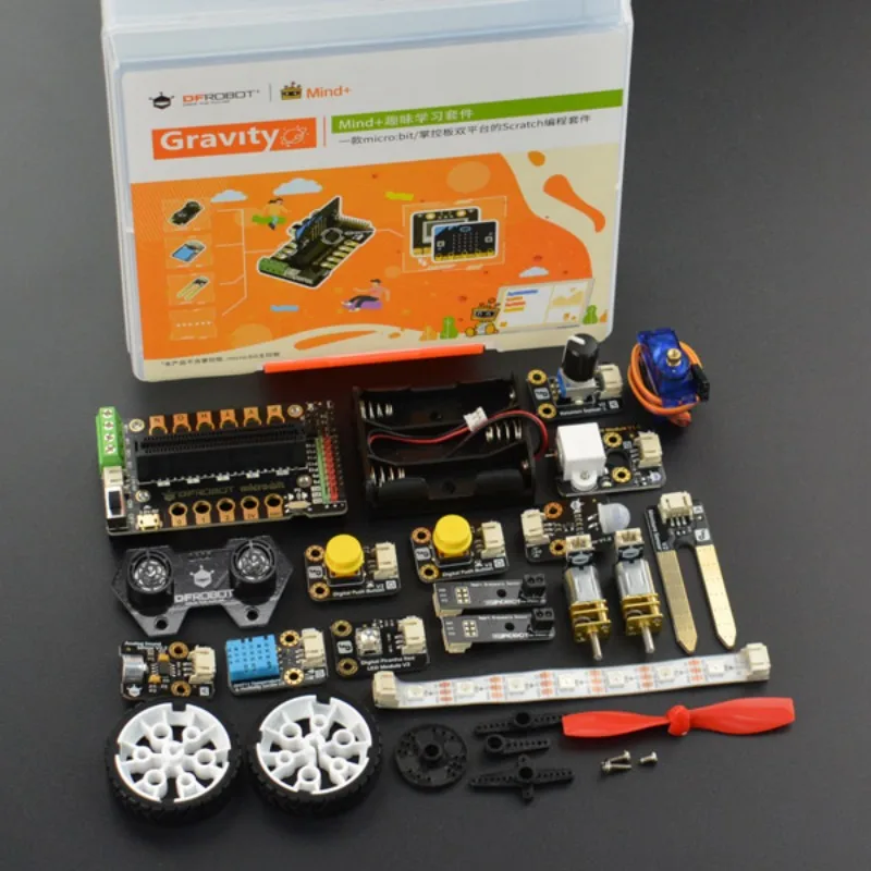 Gravity: Mind+Fun Learning Kit Sensor Graphic Programming Compatible with Micro: Bit Control Board