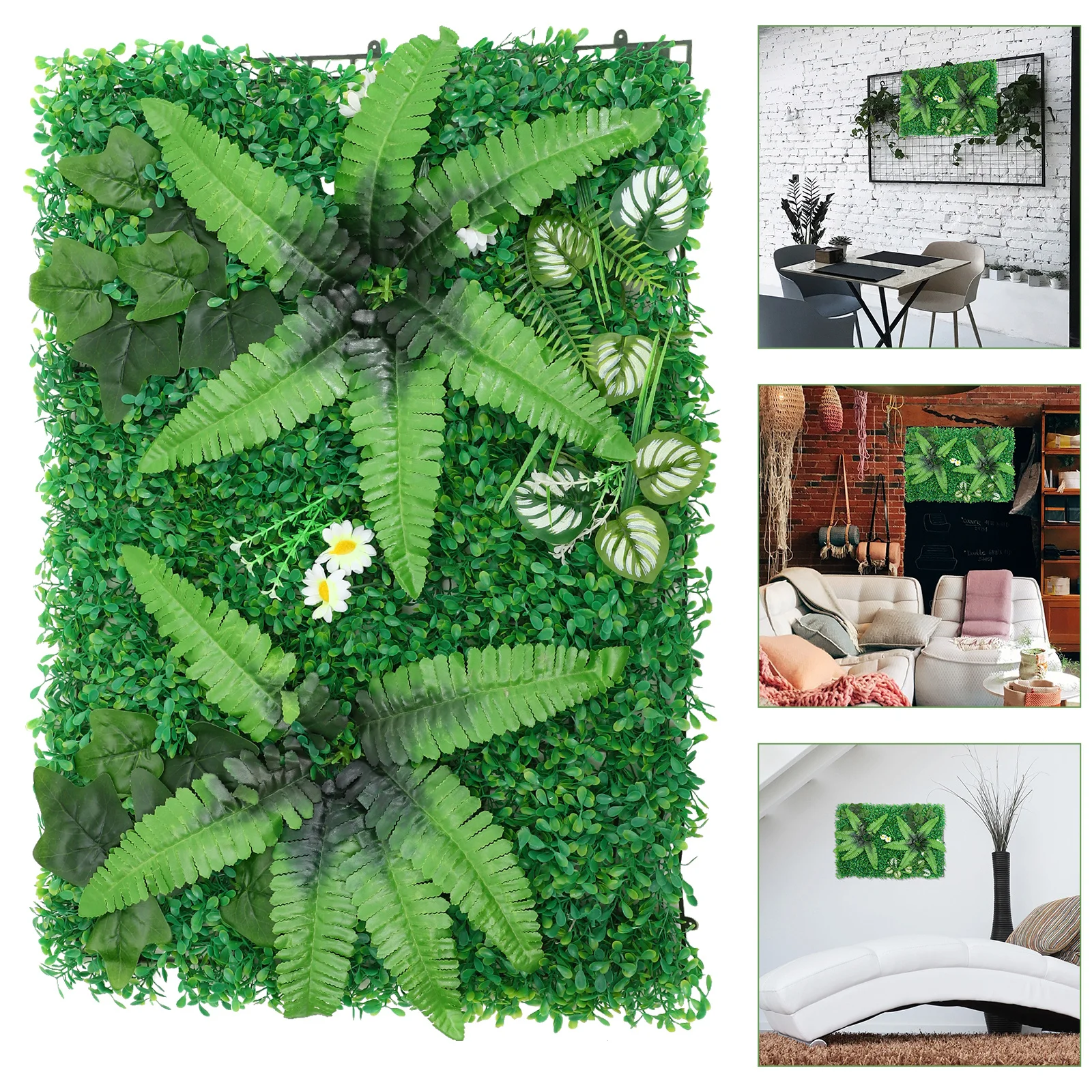 

Artificial Hedge Plant Wall Panel Realistic Greenery Decor Indoor Outdoor Wedding Backdrop No Maintenance Long-Lasting