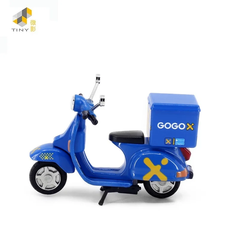 Tiny 1:35 Scooter GOGOX NO.58 Blue Alloy Simulation Model Car