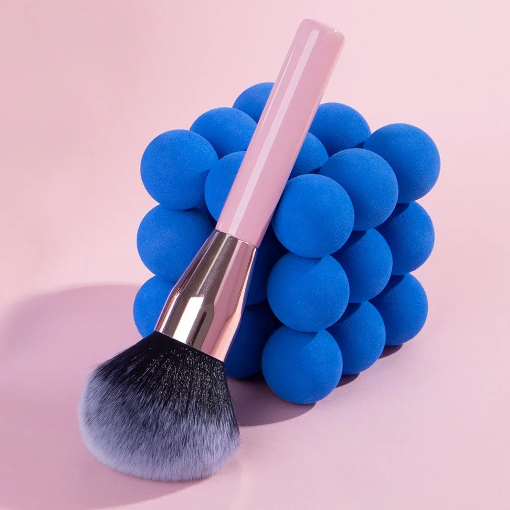 Pink Professional Powder Fundation Makeup Brush Large BlushWith Black Wood Women Cosmetic Tool Fluffy Soften Fiber косметика