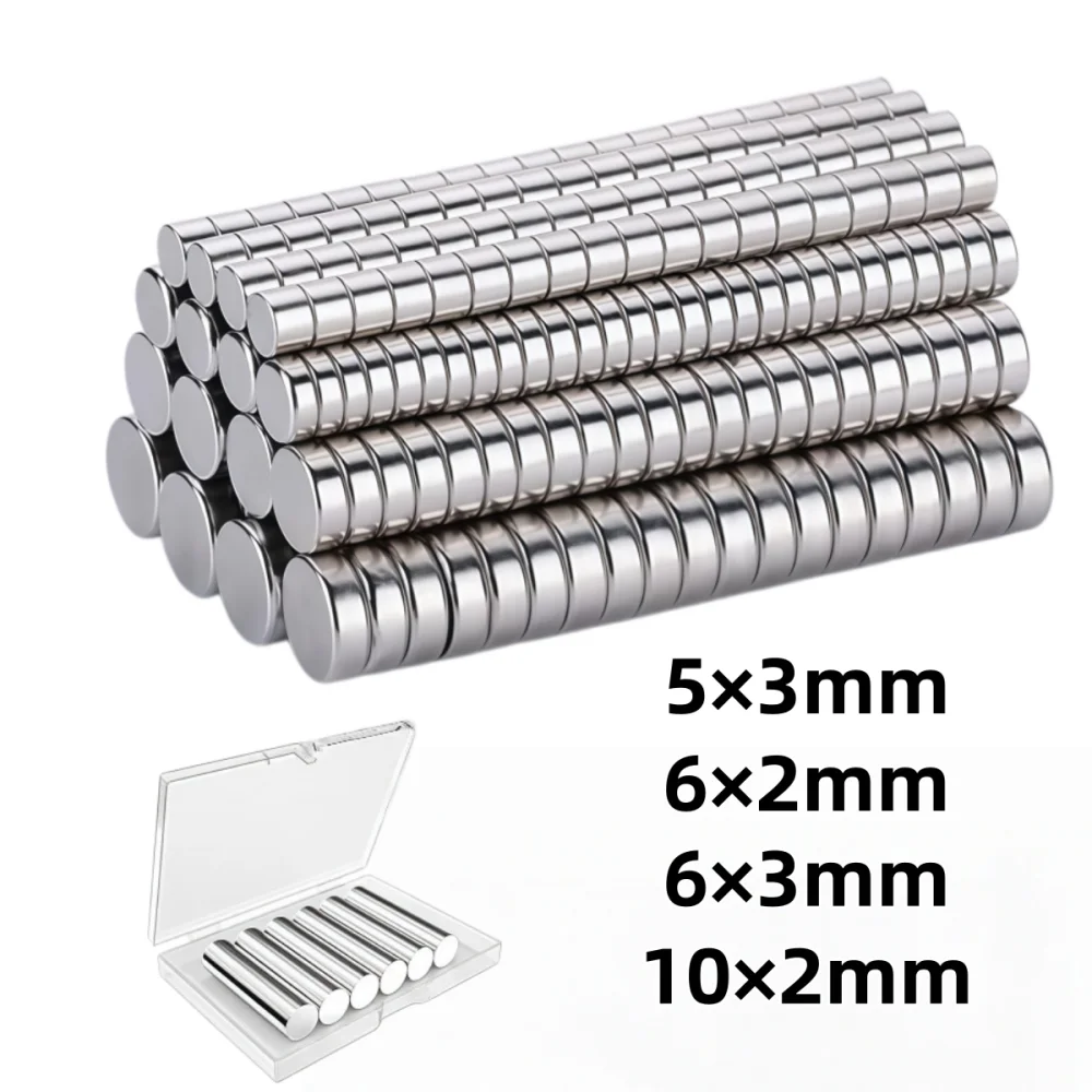 Model drukowany w 3D, magnes okrągły o wymiarach 5×3mm/6×2mm/6×3mm/10×2mm, mocny magnes do druku 3D…