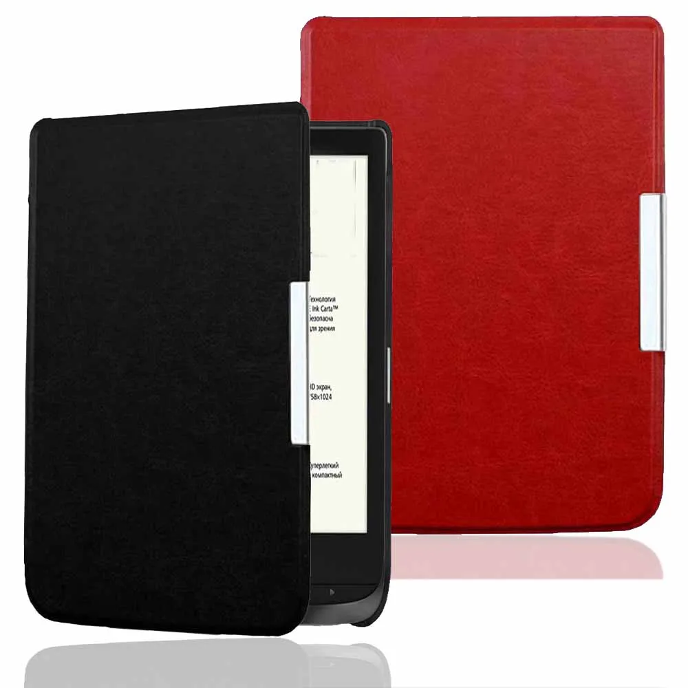 Slim Case for PocketBook Basic Lux 4 (2023 Released - Model PB618) - Lightweight PU Leather Folio Cover