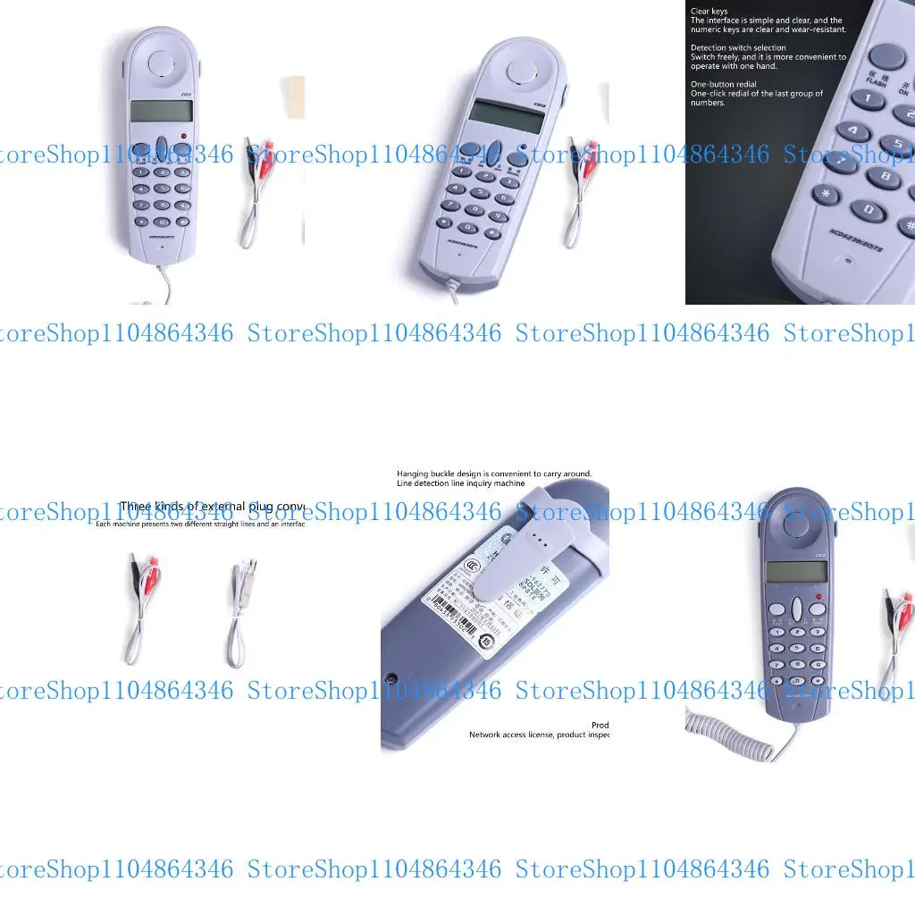 5asd C019 Simple Operations Corded Telephone, Wall Mount Option Phone