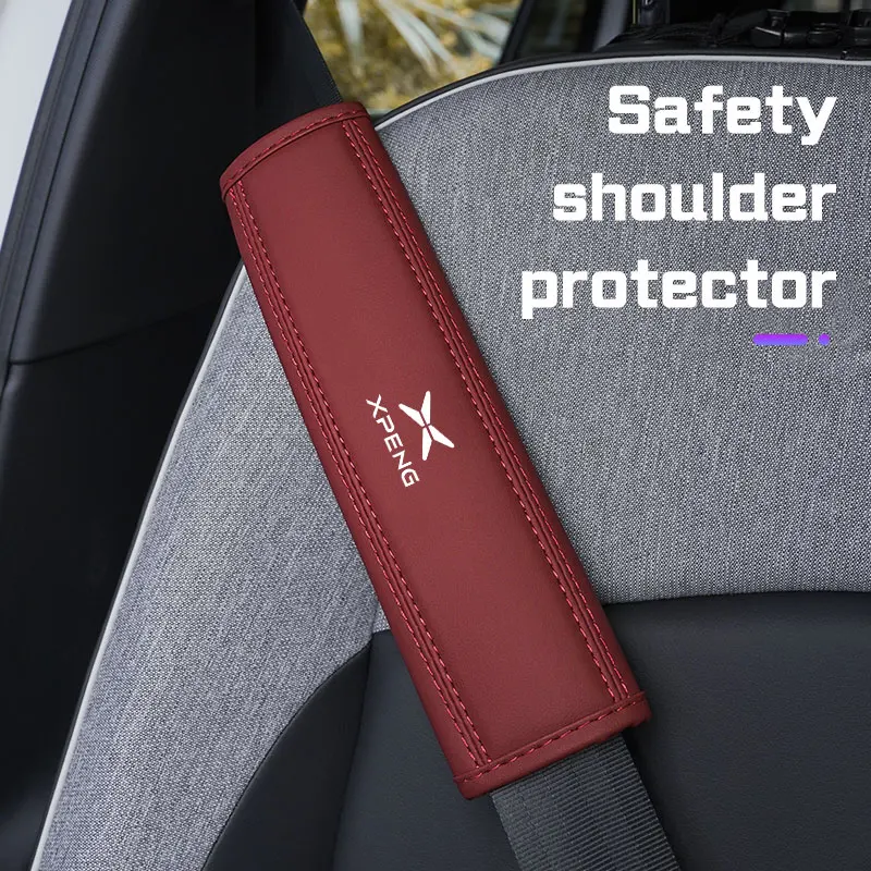

Leather Car Seat Belt Safety Belt Shoulder Cover For Xpeng G6 P7 P7i X9 G3 G3i G9 P5 X2 N5 F30 H93 Protector Pads Accessories
