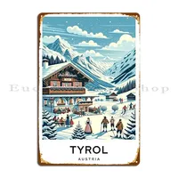 Tyrol Austria Digital Travel Poster Metal Sign Designs Poster Wall Decor Funny PaintingTin Sign Poster