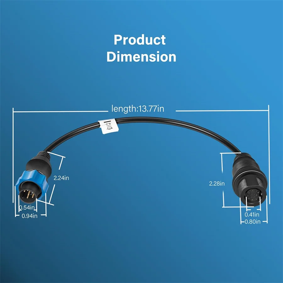 MKR-DSC-10 1852077 DSC-Adapterkabel für Lowrance 7-Pin Fischfinder für Minn Kota Motor Spectrum Chirp Transducer für 2D Sonar – Detail 6