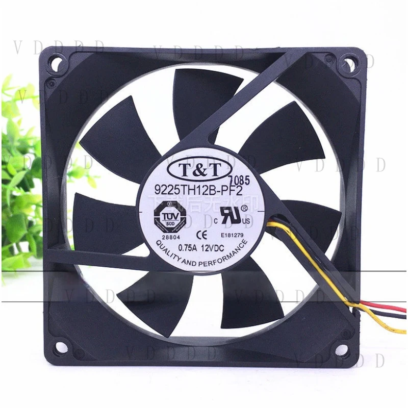 

LL FOR 1PCS 9225TH12B-PF2 DC12V 0.75A 3-wire cooling fan 9cm 9225
