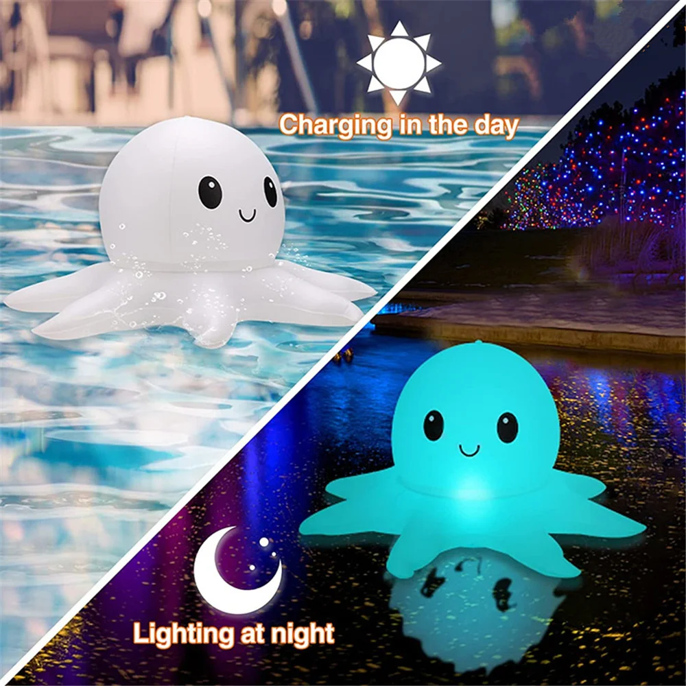 Pool Lighting Decoration Solar Floating Pool Lights, IP68 Waterproof Inflatable Floating Light Color for Beach Pond Party