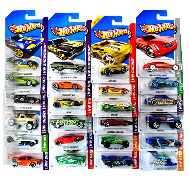 Original 1:64 Hot Wheels 5 To 72 Car Alloy Simulation Metal 1/64 Racing Vehicle Car Sport Model Kids Toys for Children Boys Gift