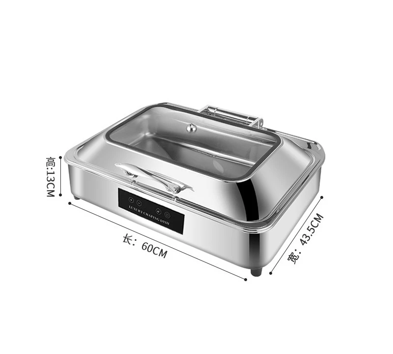 

Intelligent touch electric heating stainless steel self-service thermal insulation dining stove visual hydraulic rectangle