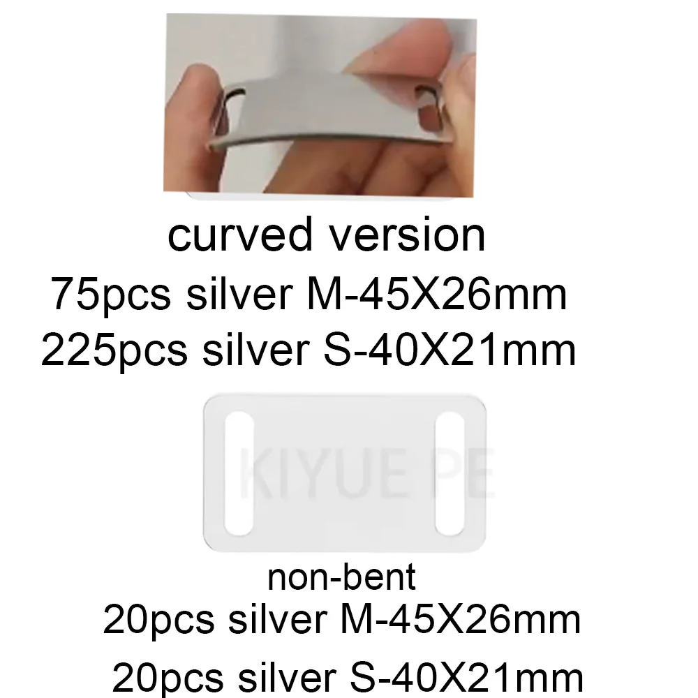

Customized Blank Stainless steel Curved Plate Pet Collar Accessories