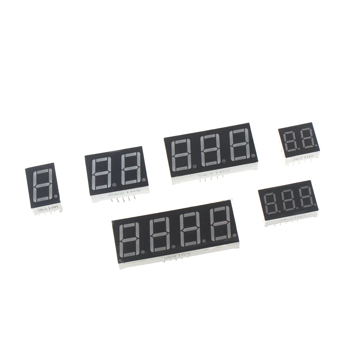 LED 디지털 튜브 0.36/0.56인치 공통 음극/양극 1 2 3 4비트 10 세그먼트 디지털 바 차트 빨간색 노란색 녹색 파란색