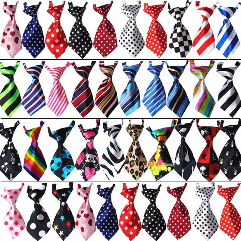 25/50/100pcs Small Dog Ties Solid Adjustable Pet Dog Cat Bow Ties Accessories Pet Neckties Ties Bowties Dog Holiday Products