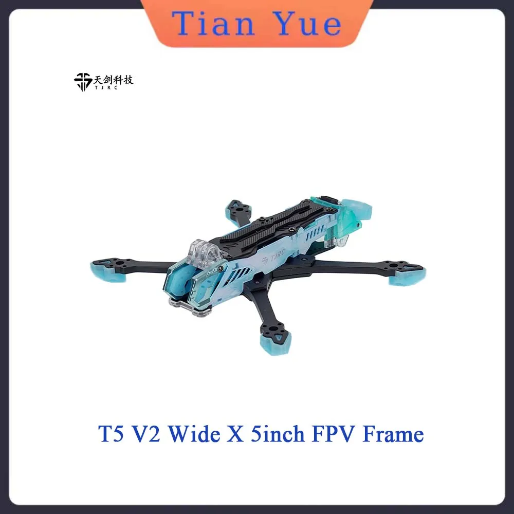 

TJRC T5 V2 Wide X 5inch FPV Frame KIT EasyAssembly for O4 Pro/O3 Air Unit Digital VTX RC Racing Freestyle Drone