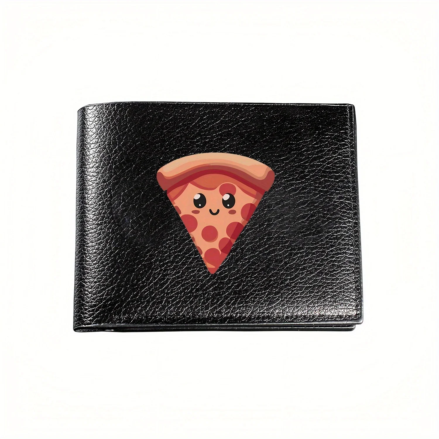 

Cute Pizza Slice Cartoon Illustration Business Mens Casual Elegant Simple Practical Quality Wallet Stylish Printing Graphic Crea