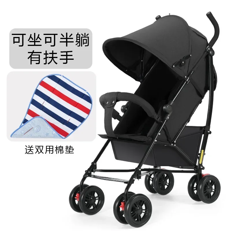 

You Can Sit in A Children's Cart and Walk The Baby. The Artifact Folds The Big Stroller, Travel Cart.