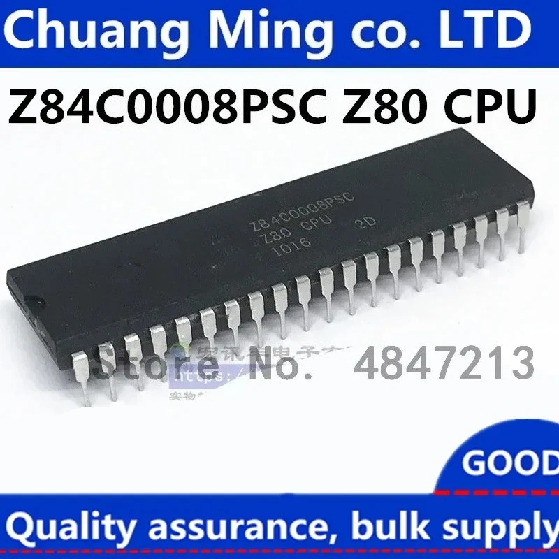 Free shipping 50pcs/lots Z84C0008PEC Z80 CPU Z840CPU DIP-40 IC In stock!