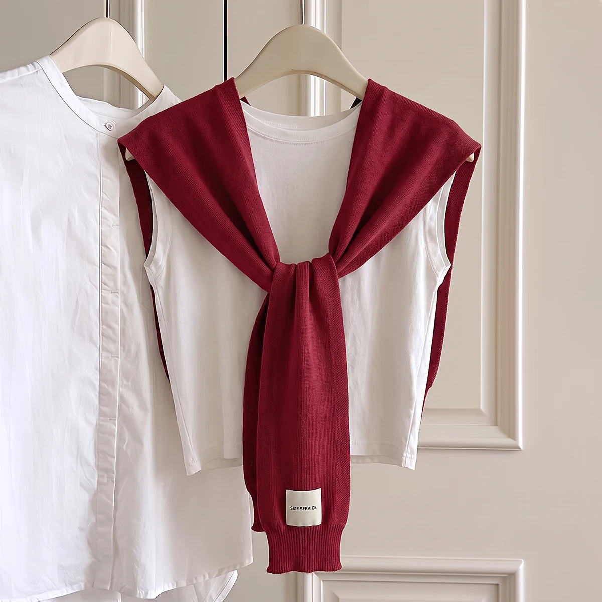 New Women's Knitted Shawl Scarf 2026 Soft Solid Color Neck Warmer Detachable Shirt Fake Collar Office Air Conditioner Wrap