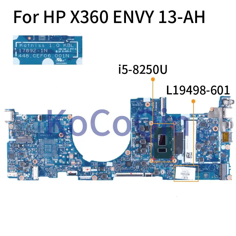 

For HP X360 ENVY 13-AH i5-8250U Notebook Mainboard 13T-AH000 L19498-601 17892-1N SR3LA 8GB RAM Laptop Motherboard