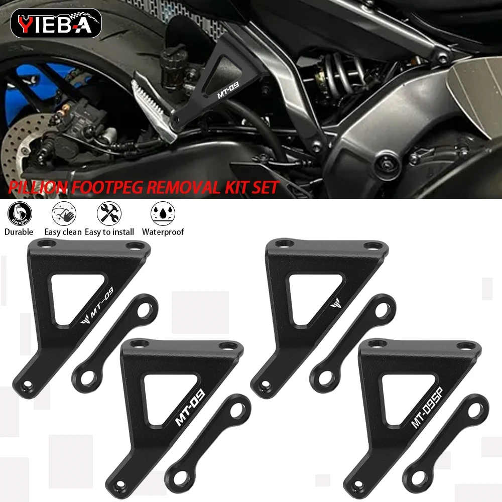 

2026 Motorcycle Accessories Pillion Footrest Removal Blanking Plate Set Footrest Cover For Yamaha MT-09 MT 09 SP 2024 2025 MT09