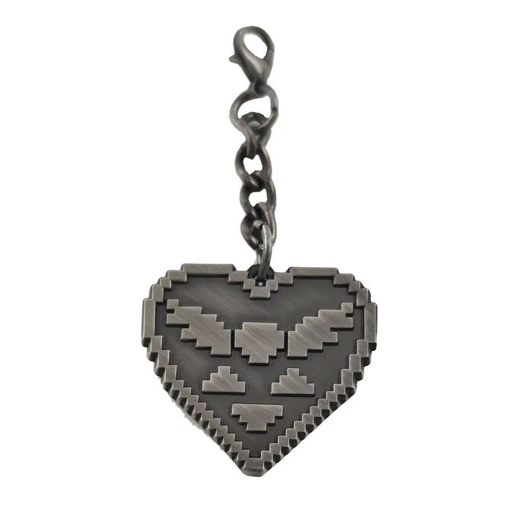 Deltarune Pixel Heart Doppelseitiger Metall-Schlüsselanhänger Retro-Spiel-Anhänger Rucksack-Charm Sammlerstück für Videospiel-Fans Geschenk – Detail 5