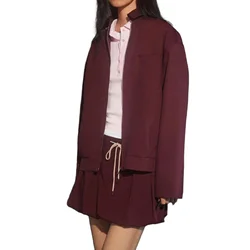 Women's Jacket with Zipper Top High Waist Commuter Temperament Casual All-Match Lantern Shorts New Jacket