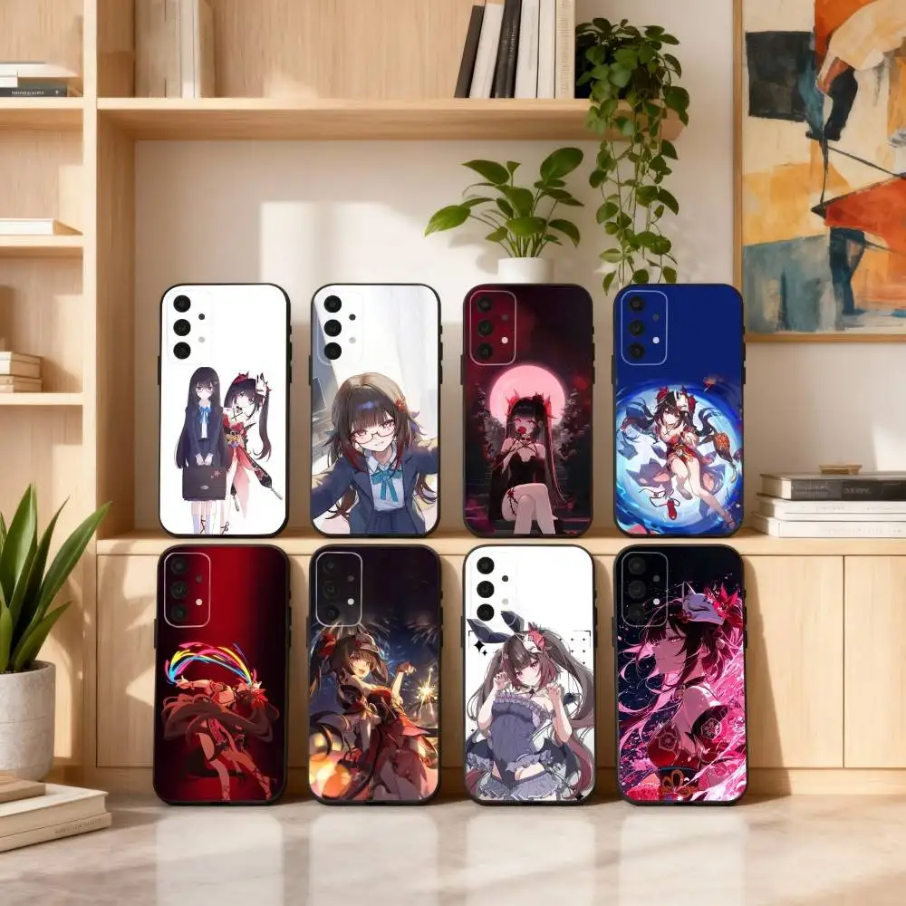 

H-Hanabi H-Honkai Star Rail Sparkle Phone Case For Samsung S25,24,23,22,30,21,10,9,Ultra,Plus,Lite,FE,4,5 G Soft Black Case
