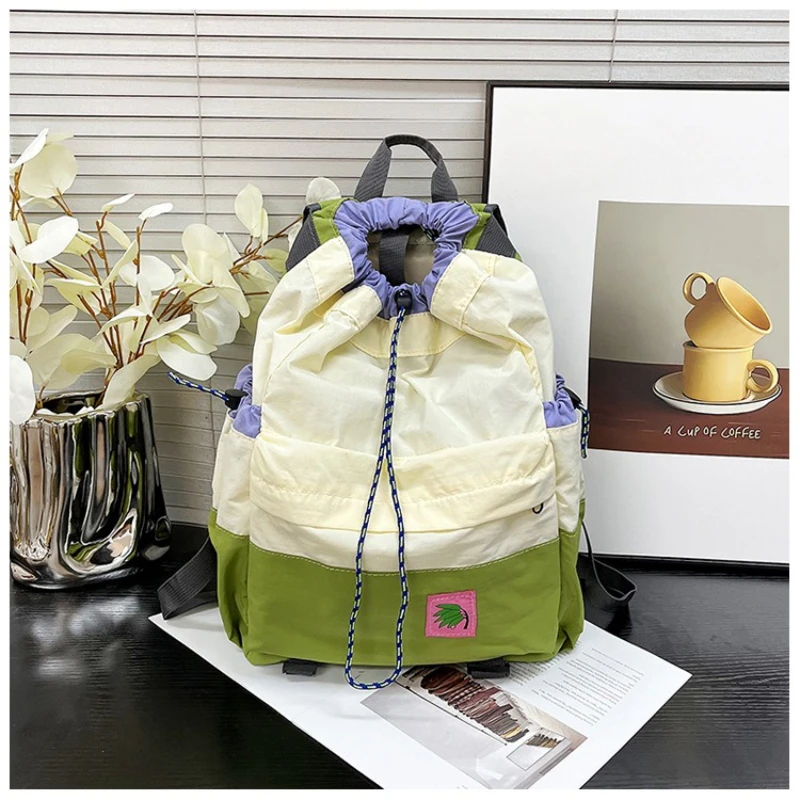 

Women's Drawstring Backpack Lightweight Large Capacity Junior & Senior High School Bag for Outdoor Sports