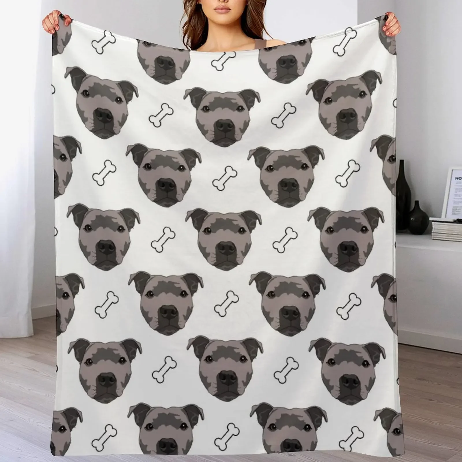 

Flo The Staffie Throw Blanket for babies Beautifuls Tourist for winter Blankets
