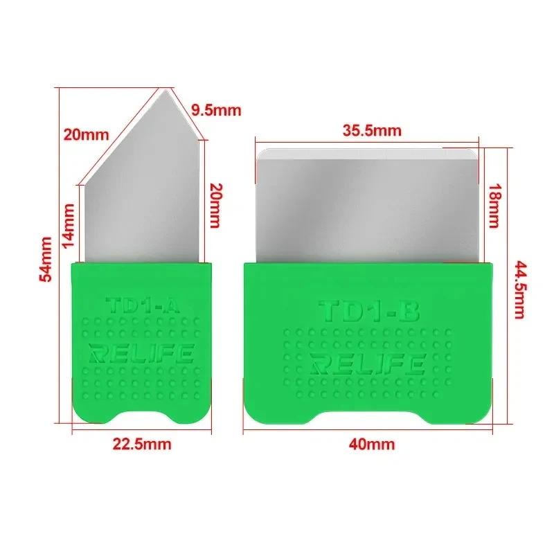 RELIFE TD1-A/B Multifunctional Dismantling Tools for Mobile Phone Tablet Repair Anti-slip LCD Screen Middle Frame Opening Blade