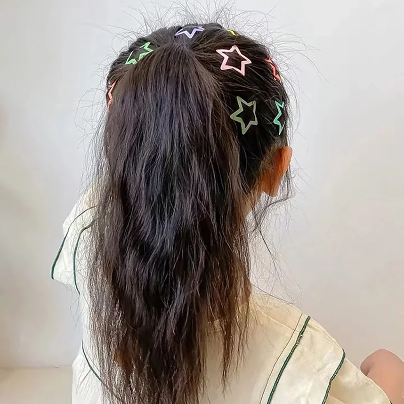 5 قطعة/السلع ستار على شكل مقاطع الشعر دبوس الشعر الطفل الأطفال الاطفال بانغ كليب باريت Hairgrip غطاء الرأس اكسسوارات التصميم الديكور