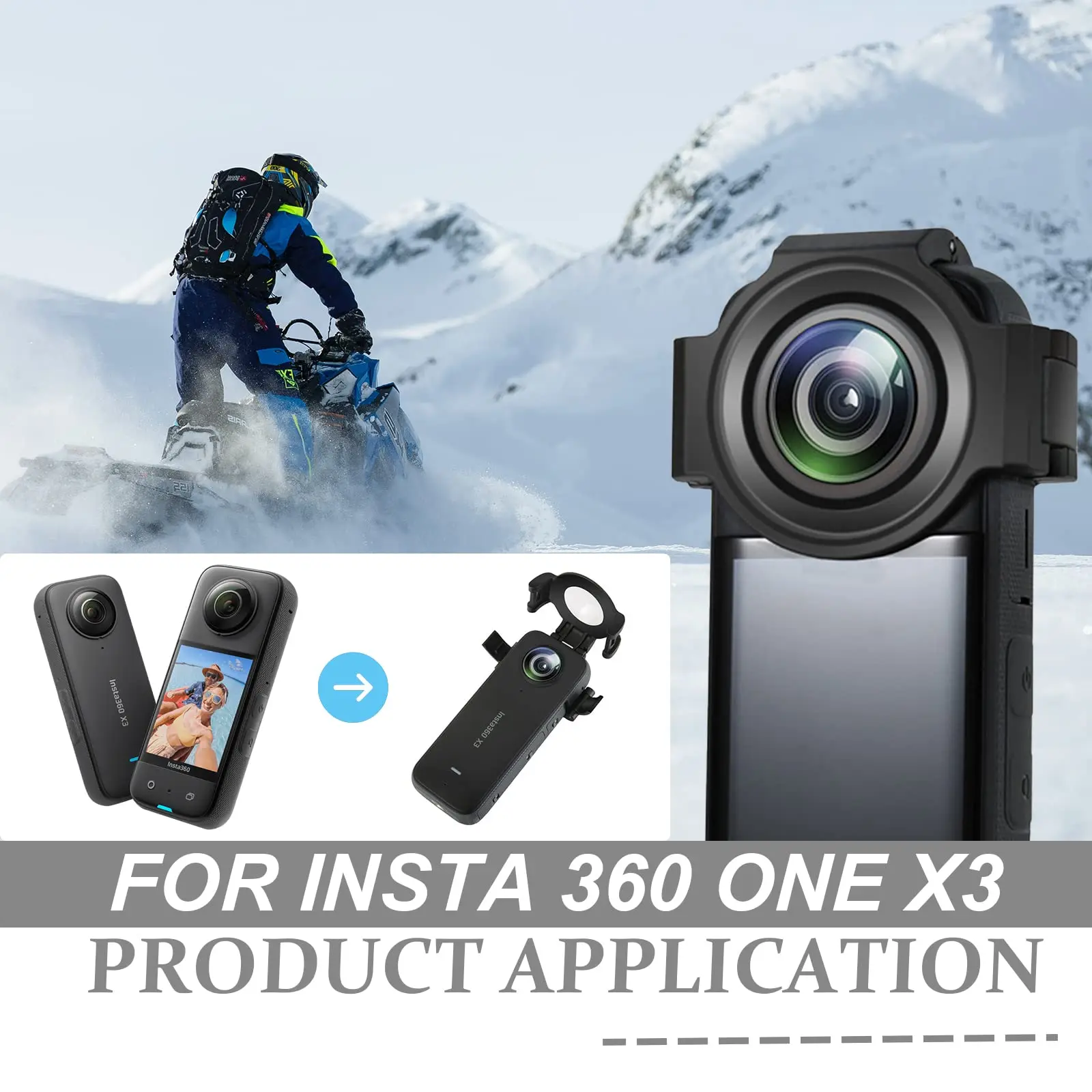 Protector de lente para Insta360 X3, cubierta protectora antiarañazos para lente Insta 360 X3, resistente al polvo, accesorio protector de vidrio