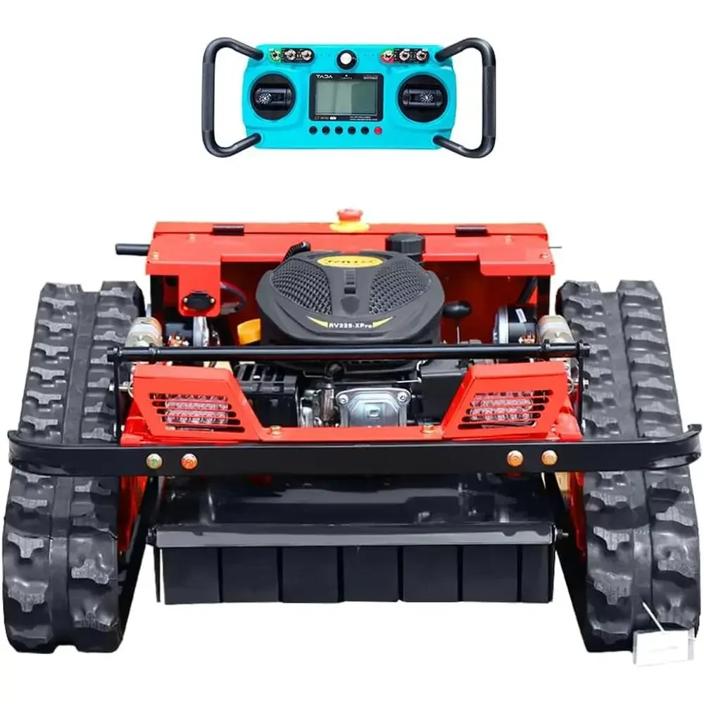 

Remote Control Lawn Mower, 20 Inch Cutting Width, Adjustable Height 0.79-5.9 Inches, Track Design,All-Terrain for Steep Slopes T