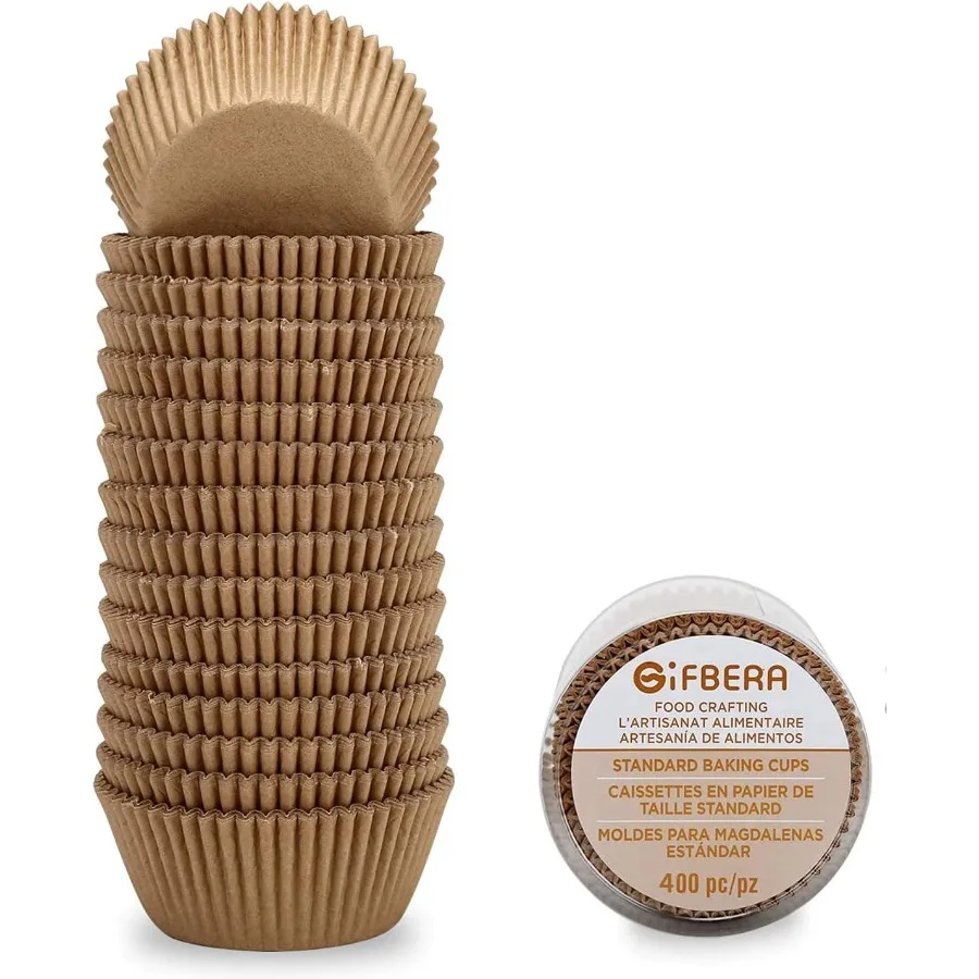 

Вкладыши для кексов Tural Стандартные формы для выпечки 400 шт. Беленая бумага без запаха