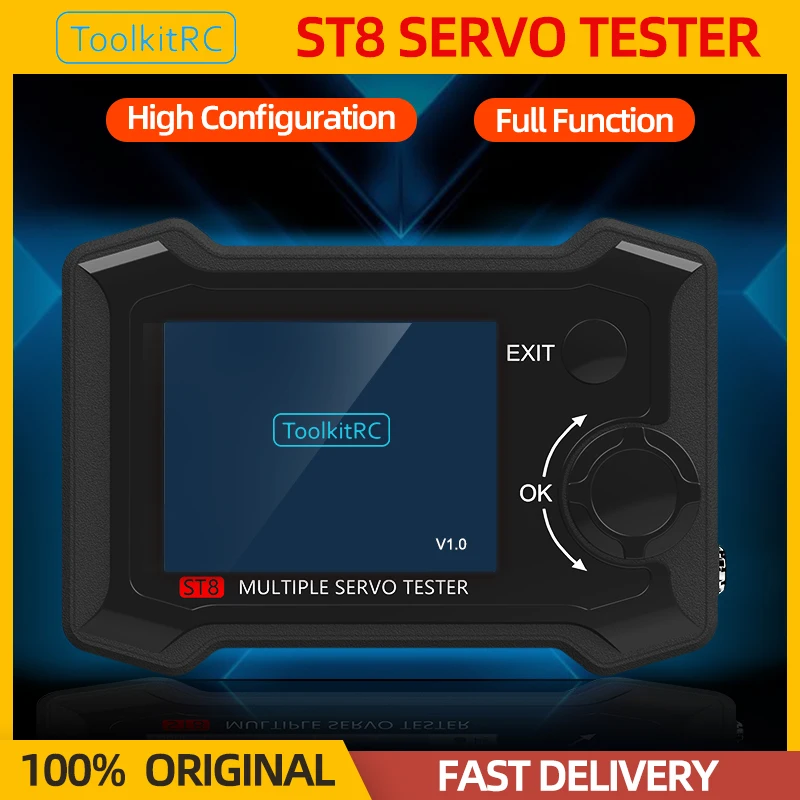 ToolkitRC ST8 8CH wielokrotny Tester serwomechanizmu Test sygnału krokowego PWM/PPM/SBUS Speed Liner z 4 drogami niezależnego sygnału programu