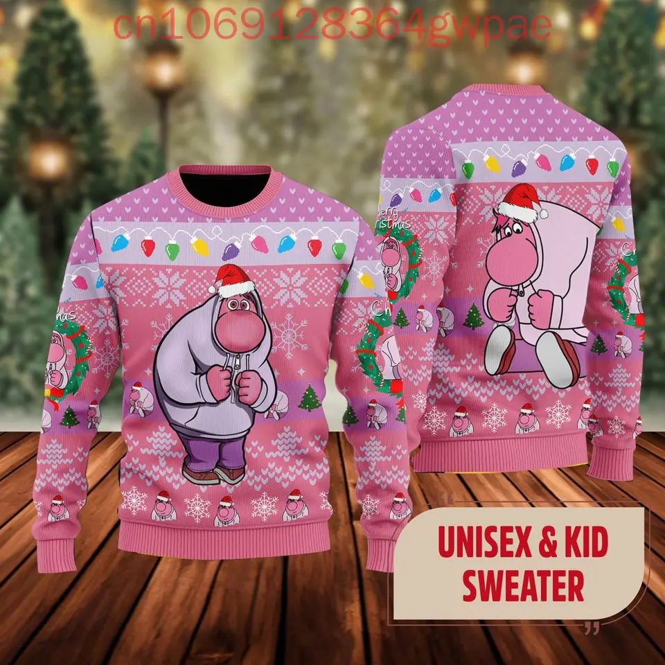 Sweater Disney Joy dalam keluar Natal, atasan Sweater 3d untuk pria dan wanita