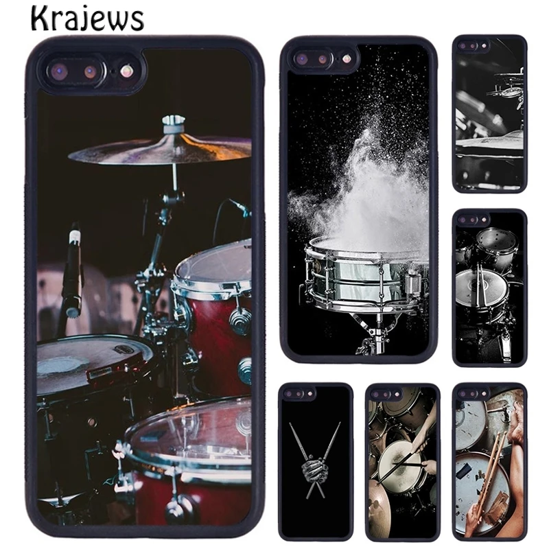 Krajews Drummer Playing Drums Phone Case Cover For iPhone 16 15 14 plus X XR XS 11 12 13 pro max coque