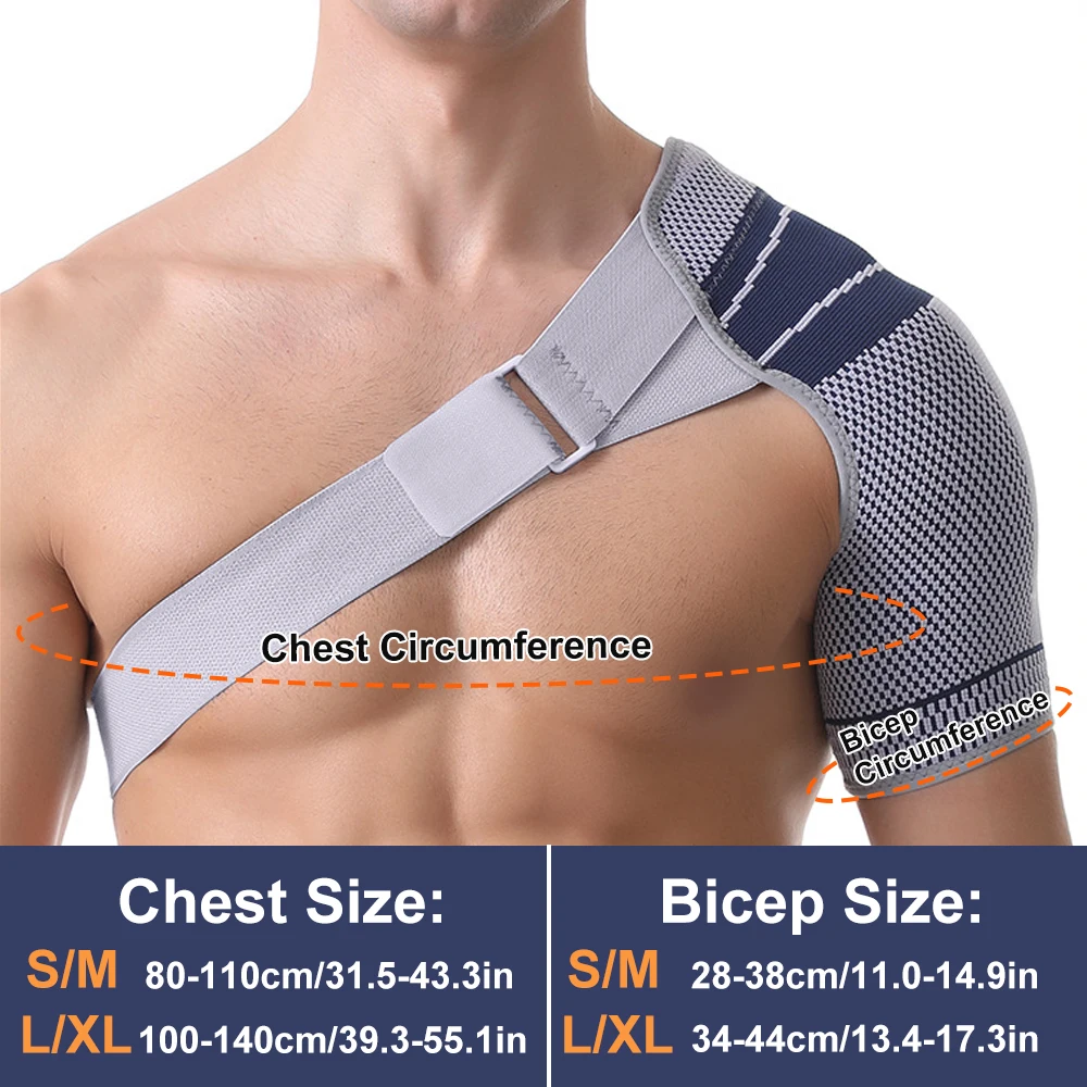 1PCS Shoulder Brace For Torn Rotator Cuff, Adjustable Arm Support Compression Sleeve For Pain Relief,Sleep,Injuries,Men and Wome