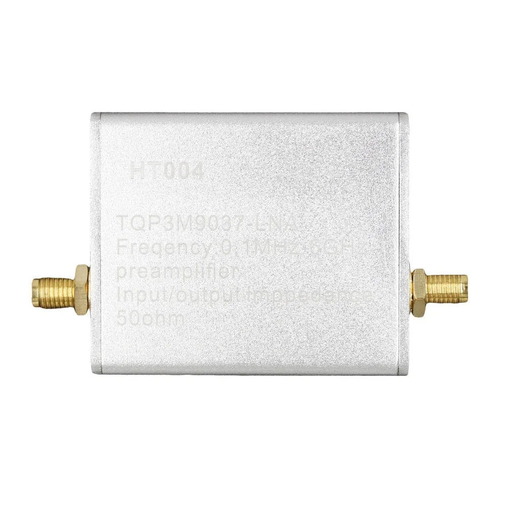 HT004 Metal Shielded RF Preamp 100kHz to 6GHz Wide Frequency Response Low Noise for Receiver Sensitivity Boost