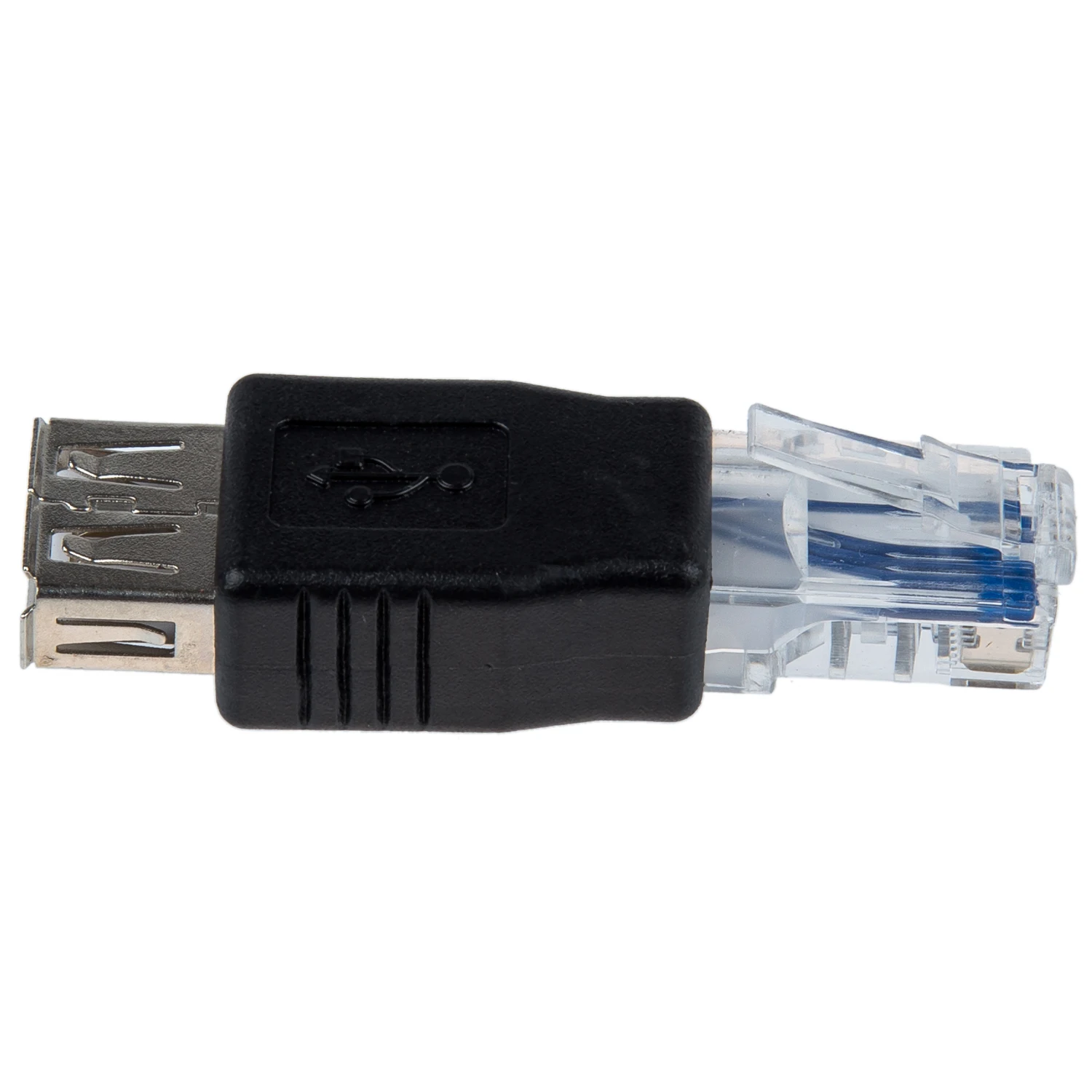 

Female USB A to Male Ethernet RJ45 Plug Adapter New