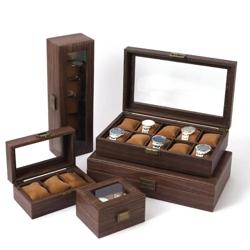 

Durable 6 10 12 Grid Watch Box Storage Display Watch Storage Box Wooden Watch Display Box Watch