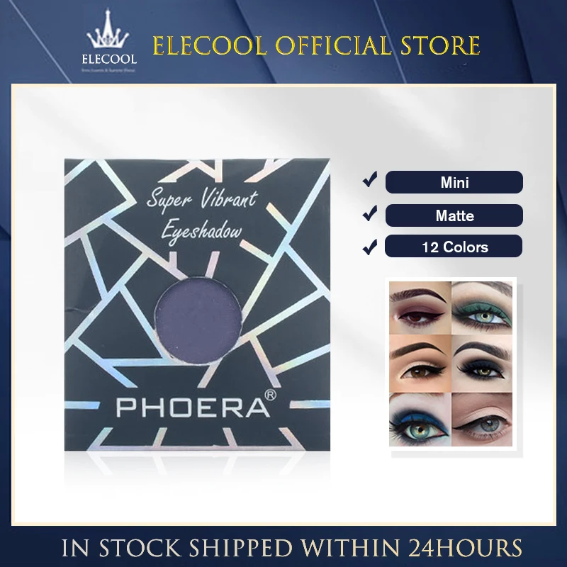 PHOERA 12 Color Natural Matte Eye Shadow Monochrome Mini Waterproof Palette Eyeshadow Beauty Cosmetic Women Eye Makeup