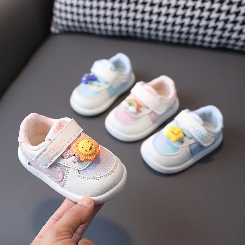 Baby Soft Sole Non-slip Toddler Shoes 0-1-2 Years Old Baby 2023 Spring and Autumn New Fashion Children's Net Surface Board Shoe