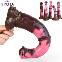 NYOTA Texture Horse Dildo Multi Color Animal Penis With Suction Cup Female Masturbator Silicone Dilator Adult Sex Toys For Women