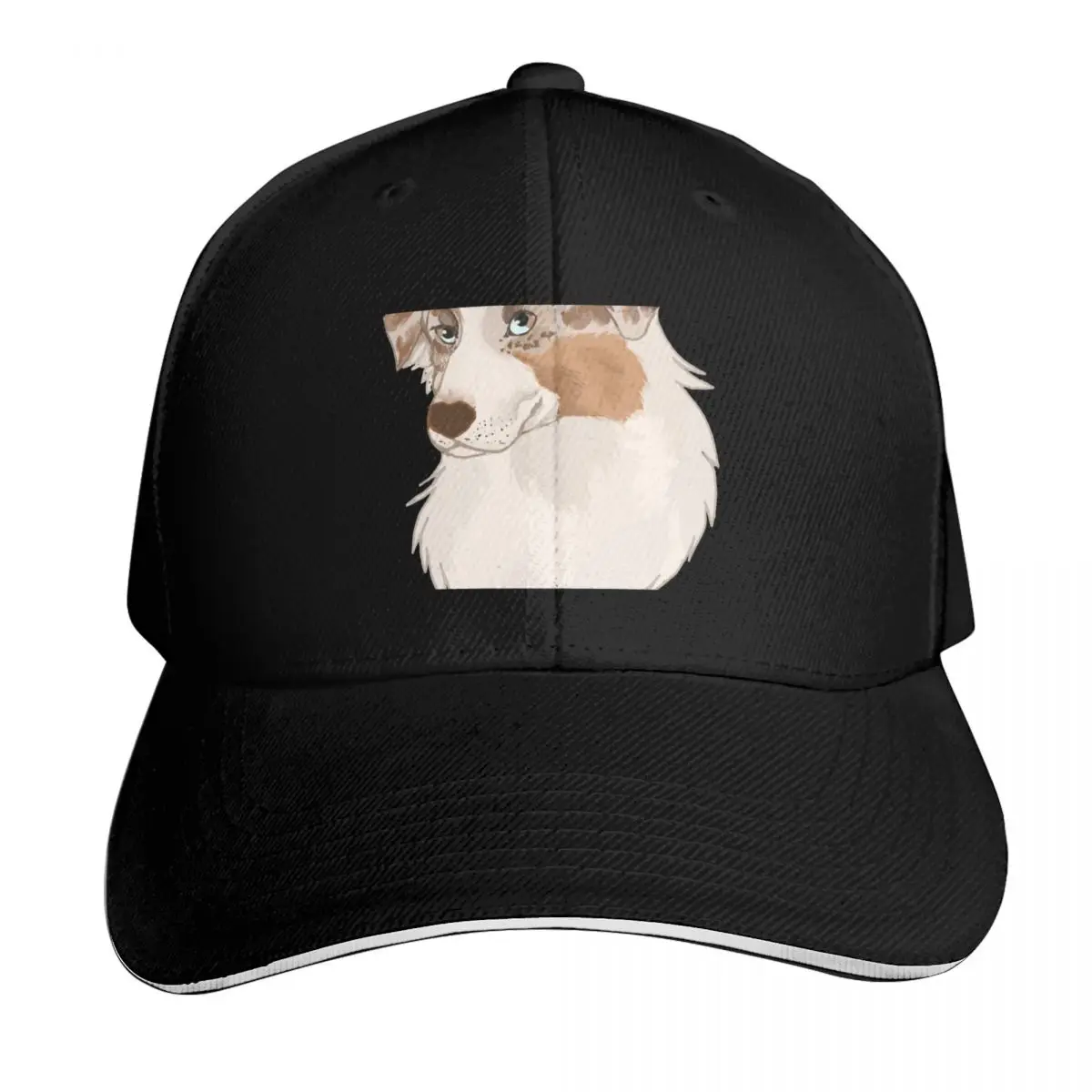 Yes I Herd You red merle Australian shepherd Baseball Cap Snapback Flat Bill Strapback Dad Hat Six Panel Structured Crown