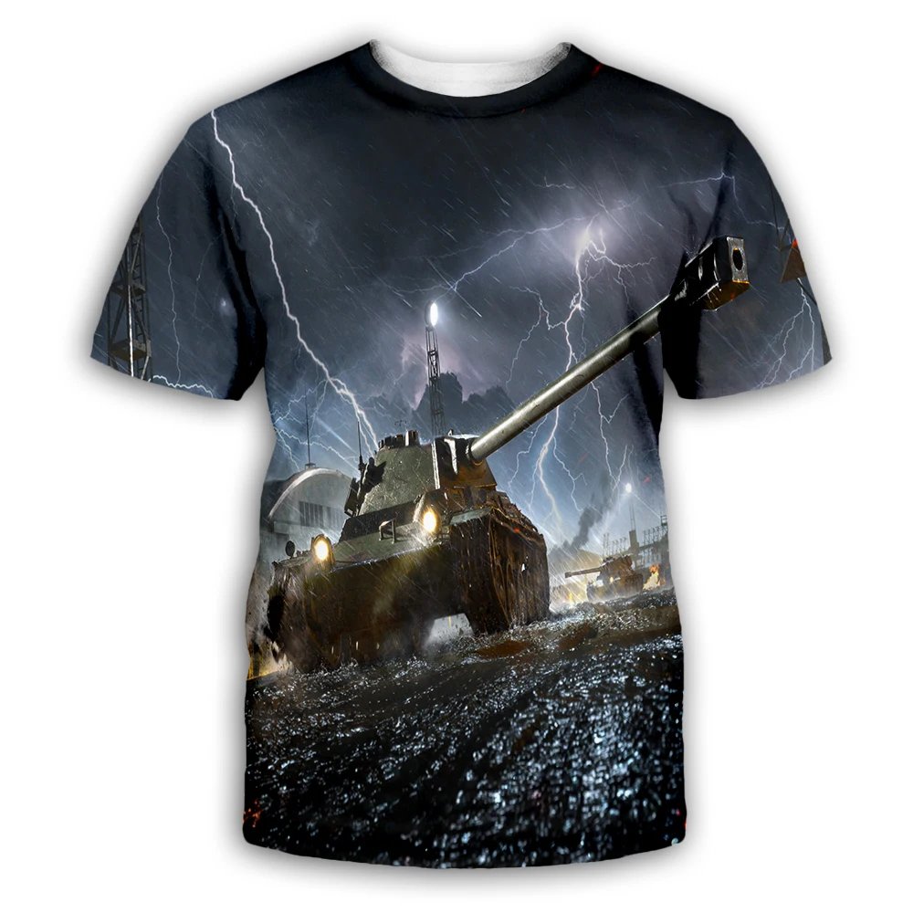 World Of Tanks T-Shirts Game 3D Print Streetwear Men Women Casual Fashion Oversized Short Sleeve T Shirt Kids Tees Tops Clothing